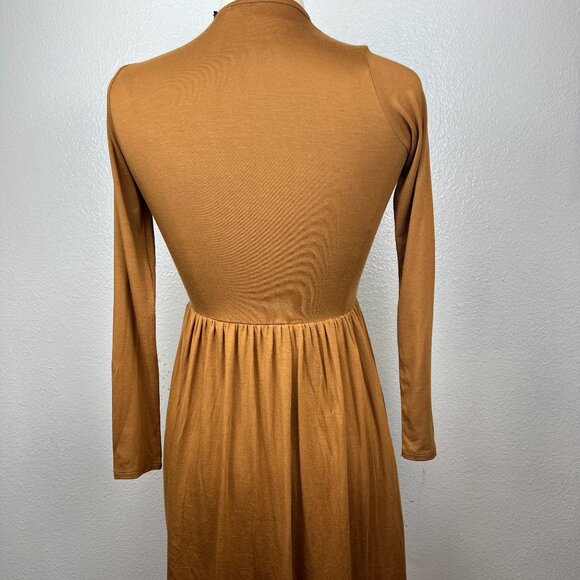 NWT RACHEL PALLY Lianne Mustard Cut Out Keyhole Long Sleeve Dress Size XS - Picture 5 of 10